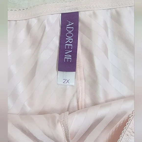 Adore Me Elegant Pink Lace Trim Sleepwear Set - Picture 7 of 12